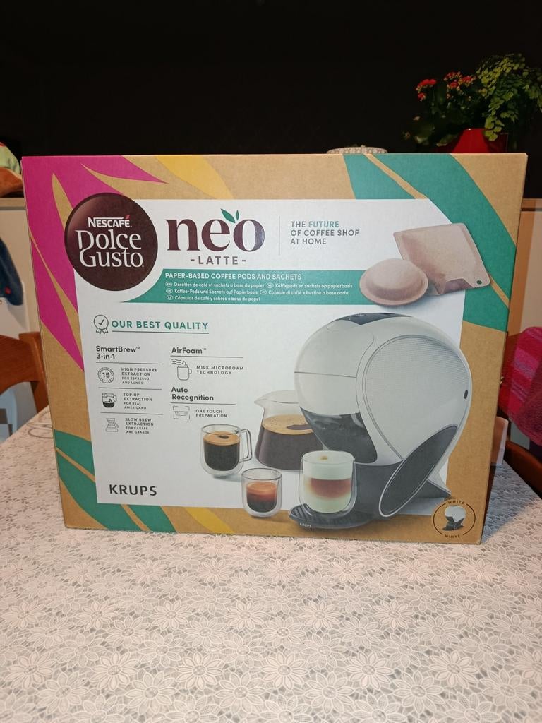 Krups Nescafé Dolce Gusto Neo Latte, Neuf, Réservoir d'eau amovible, Enlèvement ou Envoi, Combiné
