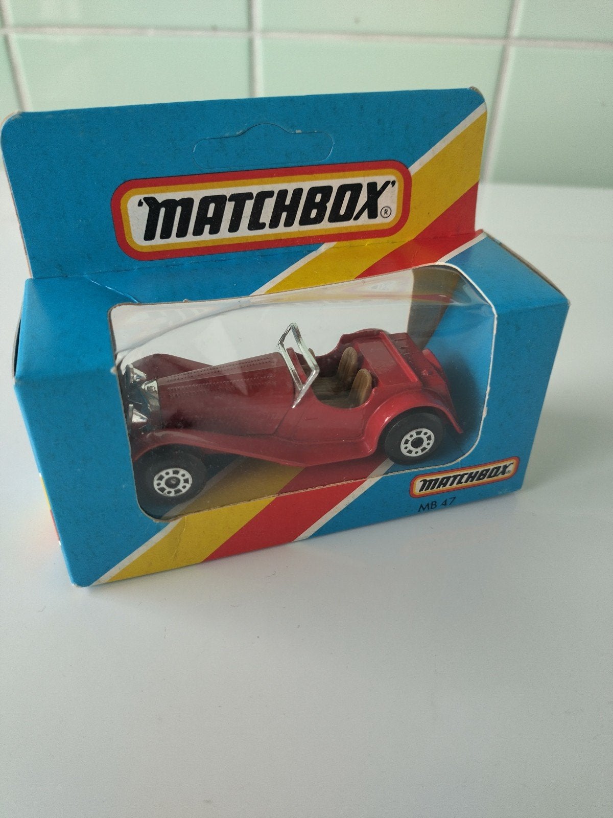 Vintage Matchbox SS100 Jaguar AFHALING LEES BESCHRIJVING, Ophalen, Nieuw, Auto, Matchbox