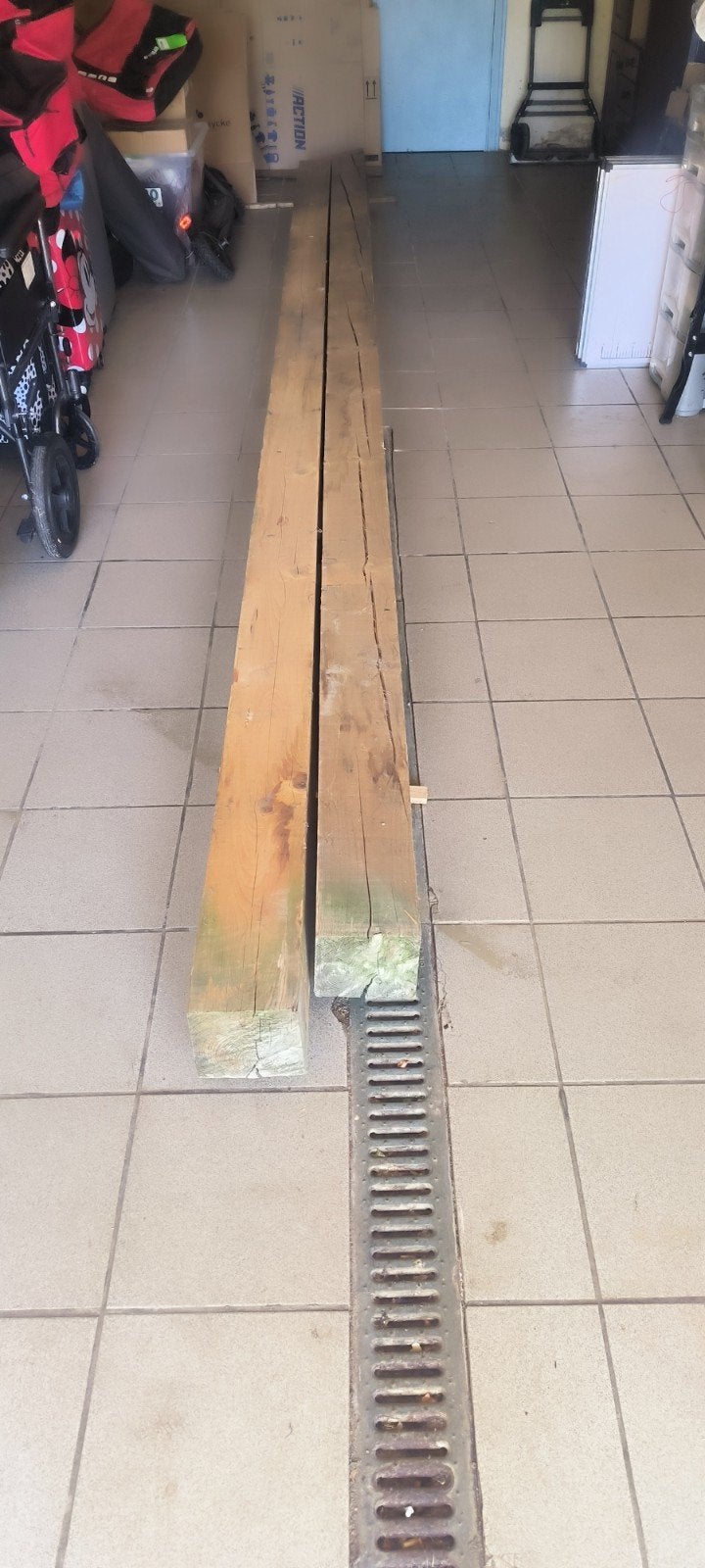 Poutre sapin 2 * 5 m en 15/15 idéal pour pergola, Ophalen, Balk