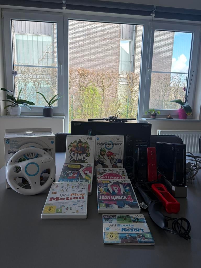 Wii, Ophalen, Zo goed als nieuw, Met 2 controllers, Met games