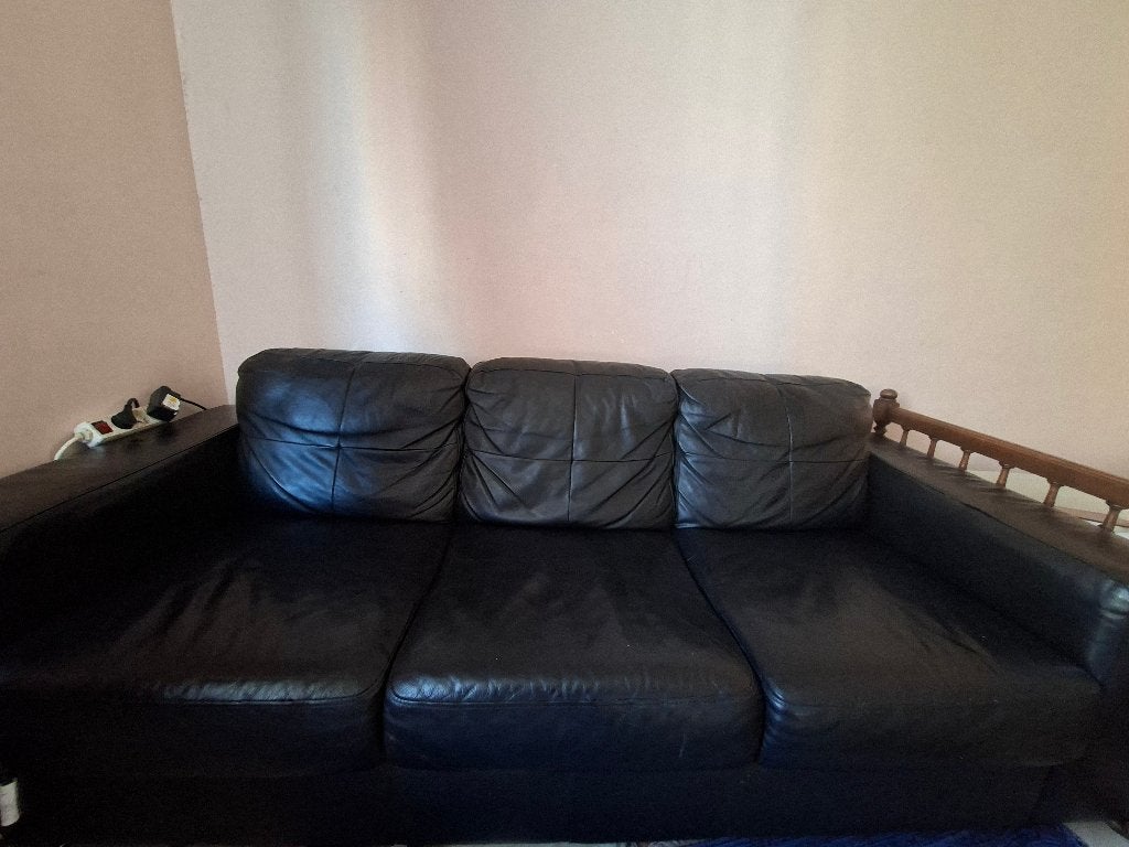 Fauteuil ikea en cuir, Maison & Meubles, 75 à 100 cm, Comme neuf, Enlèvement, Cuir