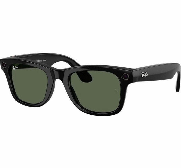 ✅ Ray-Ban Meta Wayfarer Gen 2 Shiny Black G-15 Green ✅, Enlèvement, Comme neuf, Lunettes, Ray-Ban
