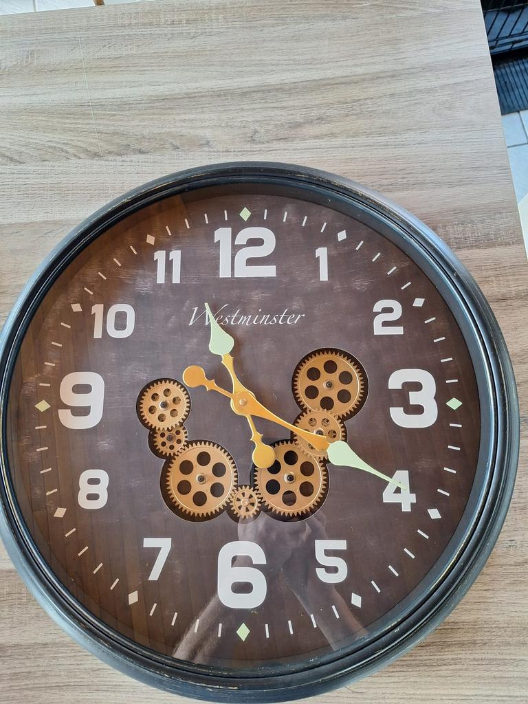 Edm Westminster wandklok, Huis en Inrichting, Woonaccessoires | Klokken, Ophalen, Gebruikt, Wandklok