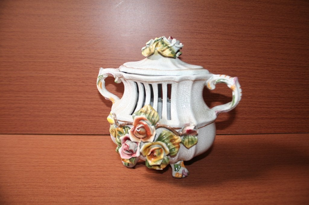 Vintage Bassano Porselein Urn, Antiek en Kunst, Kunst | Beelden en Houtsnijwerken, Ophalen