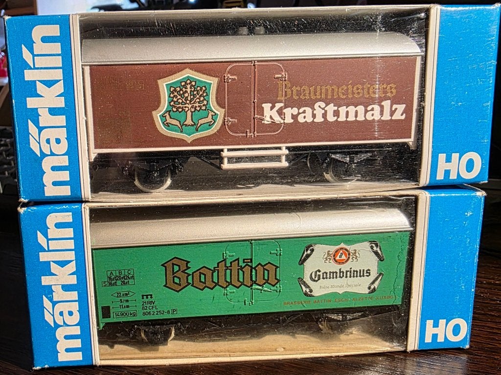 3471. Set van 2 H0 Märklin overdekte auto's., Hobby en Vrije tijd, Ophalen of Verzenden, Zo goed als nieuw, Wagon, Märklin