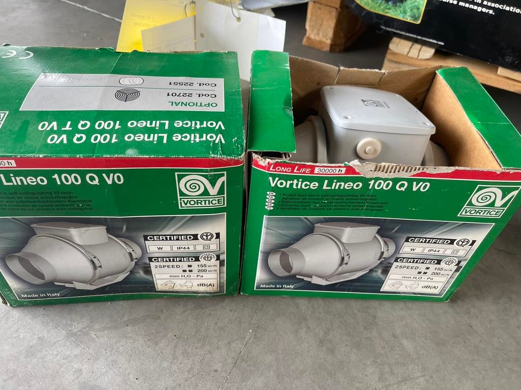 Buisventilator Vortice Lineo 100, Doe-het-zelf en Bouw, Ventilatie en Afzuiging, Ophalen, Nieuw, Ventilator