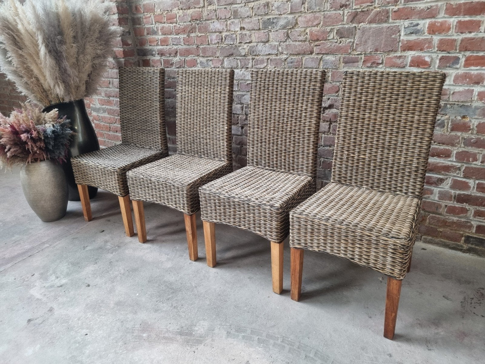 landelijke eetkamerstoelen ART:105/26.3, Ophalen, Bruin, ., Hout