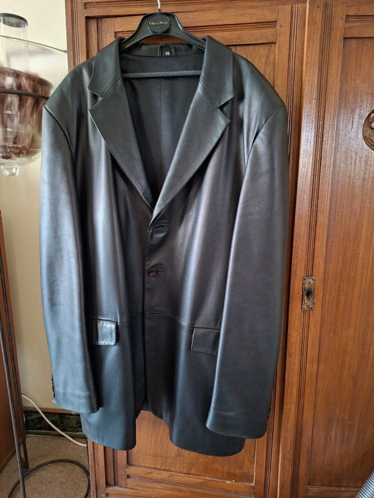Zwart lederen vest soepel en mooi afgwerkt, Kleding | Heren, Ophalen, Wit, J.DeWit, Maat 56/58 (XL)