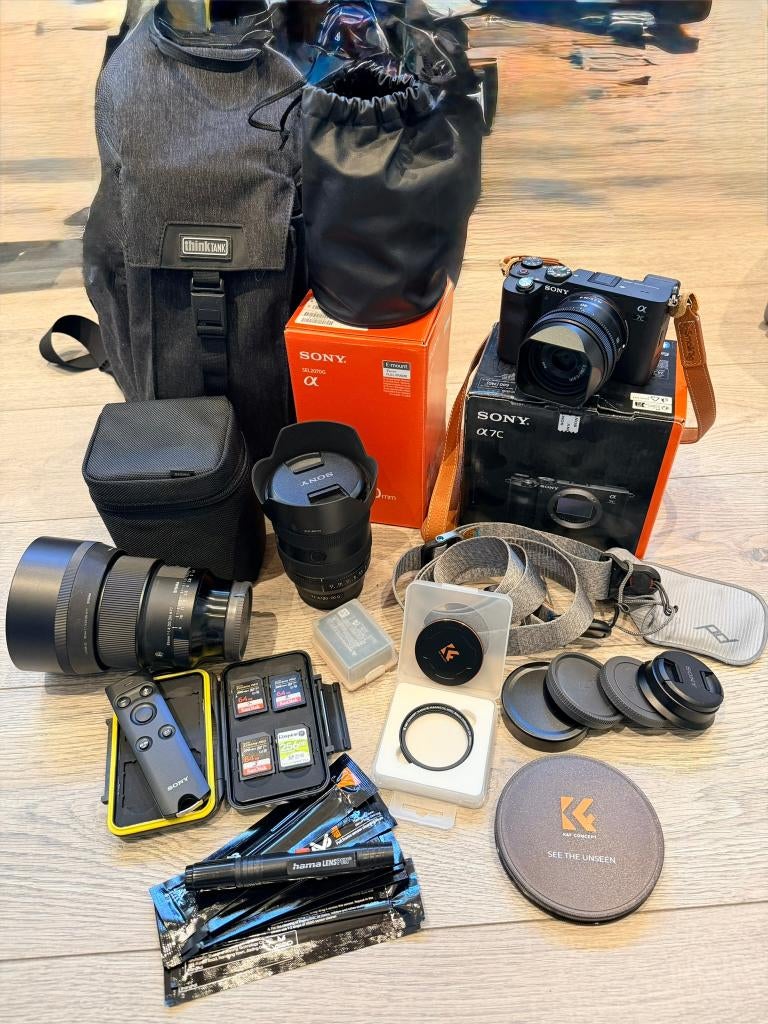 Sony A7C + 20-70 F4 + 85 F1.4 - Etat neuf (03/2023), Ophalen, Compact, Zo goed als nieuw, Sony