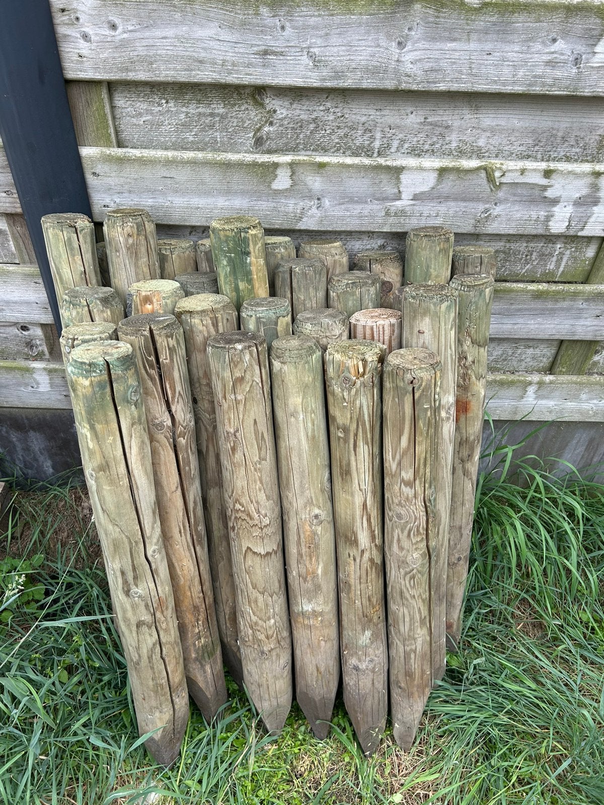 Houten paaltjes (45st.), Tuin en Terras, Schuttingen, Ophalen