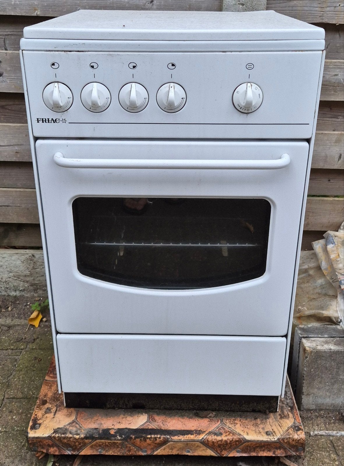 oven + Gasvuur, Ophalen, Gebruikt, 4 kookzones, Gas