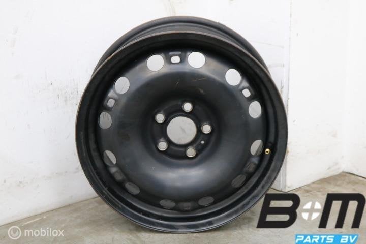 1 losse 15 inch stalen velg VW Polo 6R / 6C 6R0601027S, Utilisé, Jante(s)
