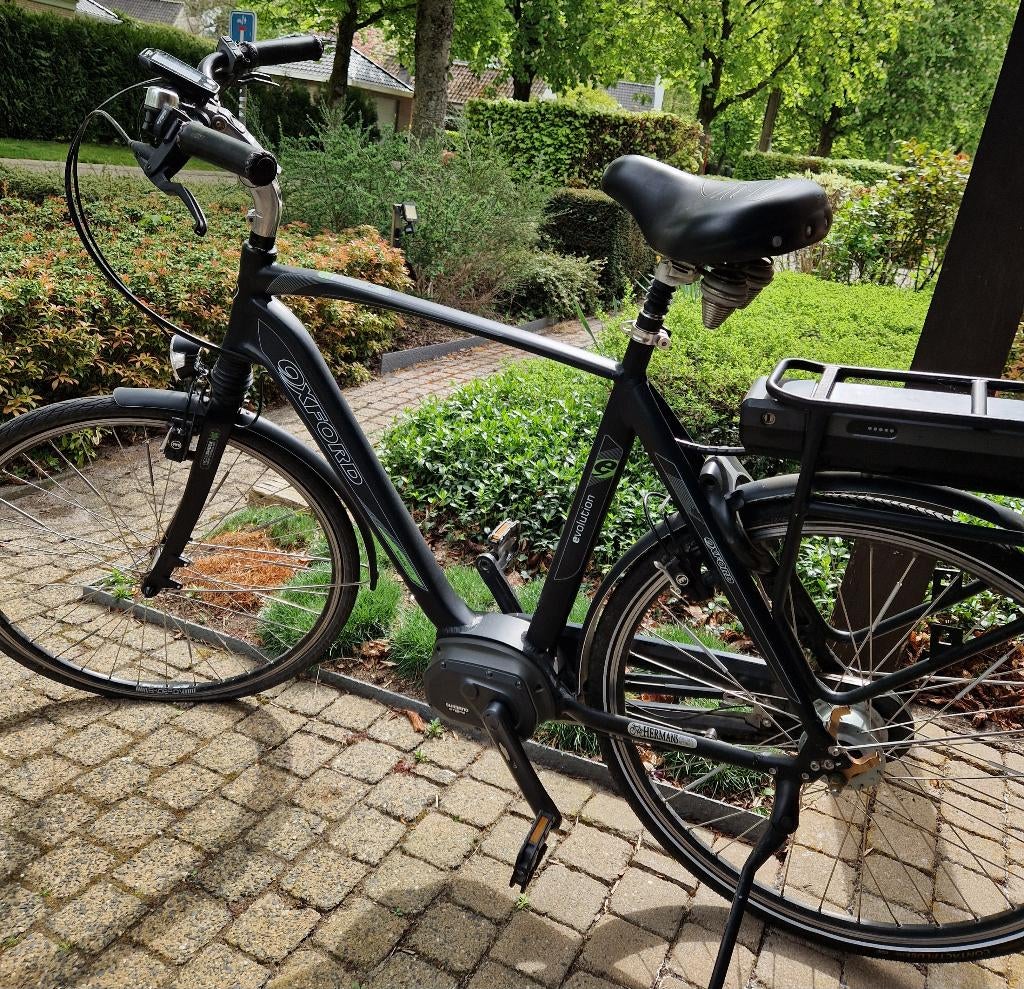 Electrische herenfiets OXFORD Evolution, Velgrem, Versnellingen, Zo goed als nieuw, 57 tot 61 cm