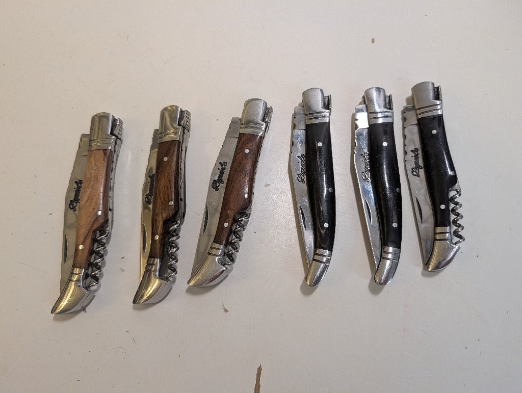 6 x couteau de poche Laguiole, Enlèvement ou Envoi, Comme neuf