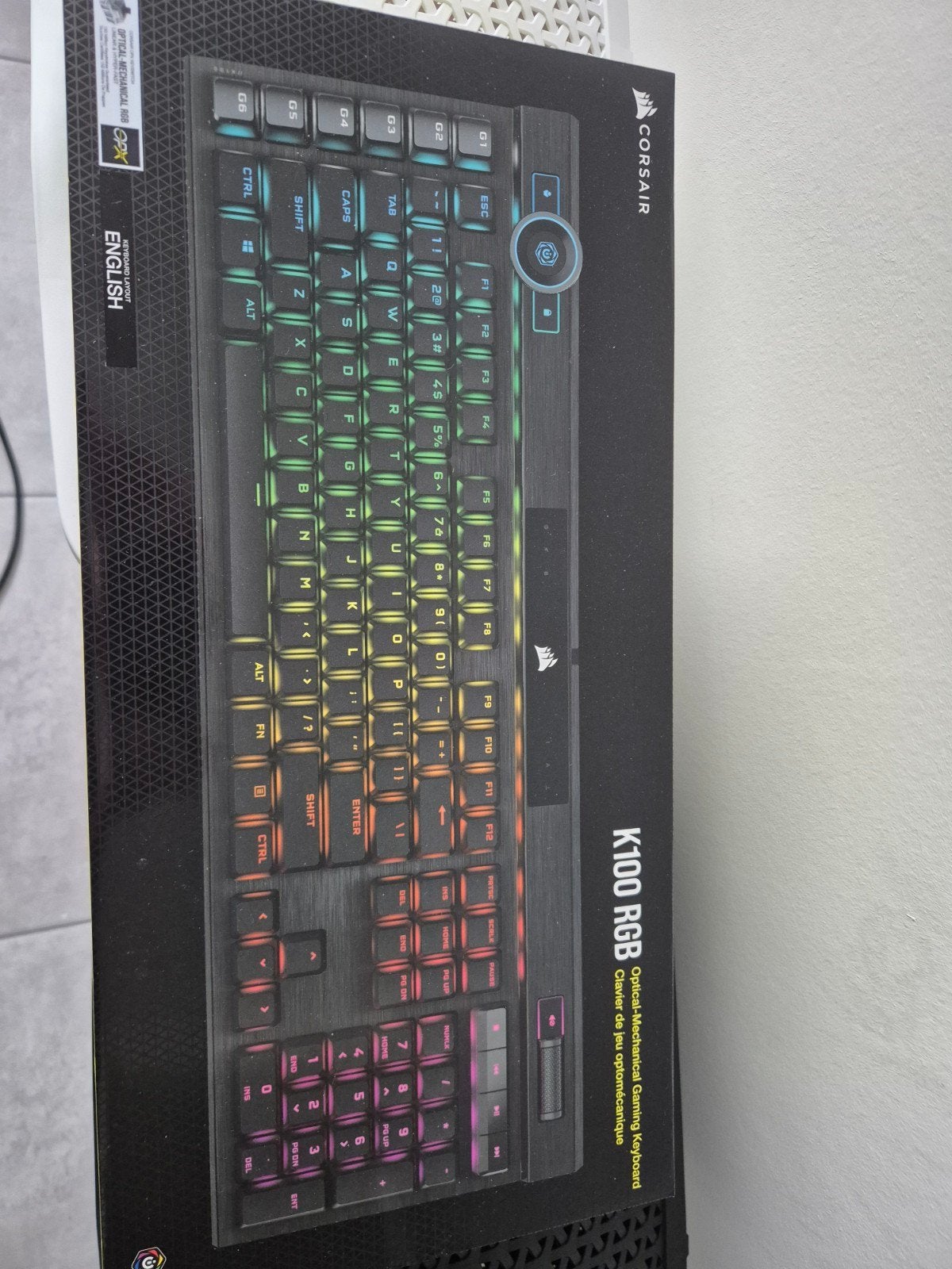 Corsair K100 RGB, Ophalen of Verzenden, Qwerty, Bedraad, Corsair