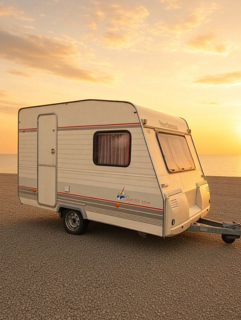 Caravan -750kg van 2002, keuringvrij 🌞 tent en luifel., Standaardzit, Sterckeman, Luifel, Tot en met 3