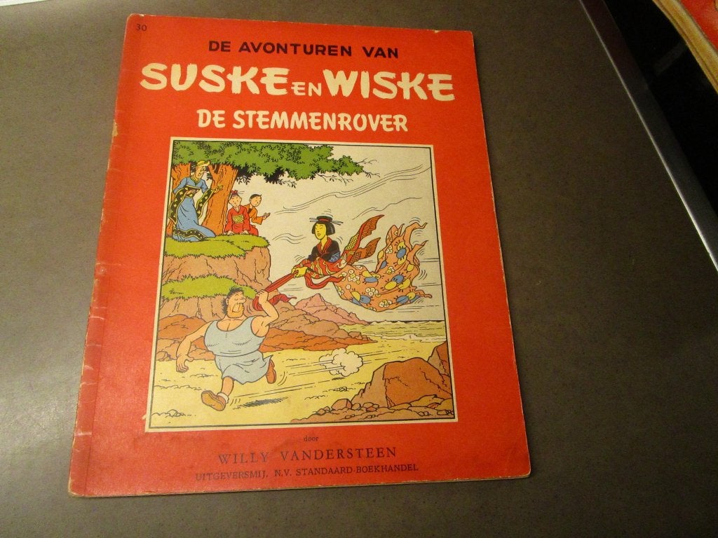 Sus en Wis - De stemmenrover - 1e druk - 1957, Gelezen, Willy Vandersteen, Eén stripboek, Ophalen of Verzenden