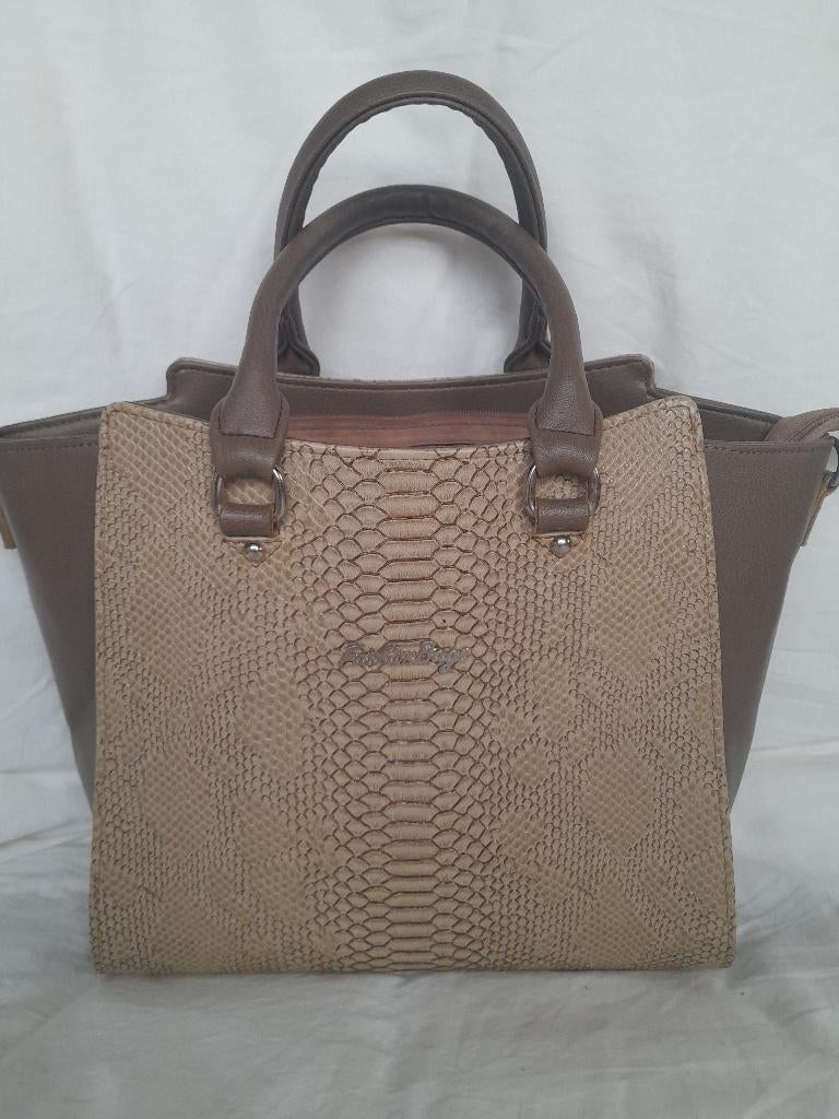 Handtas merk fasion bags, Ophalen, Zo goed als nieuw, Beige, Handtas
