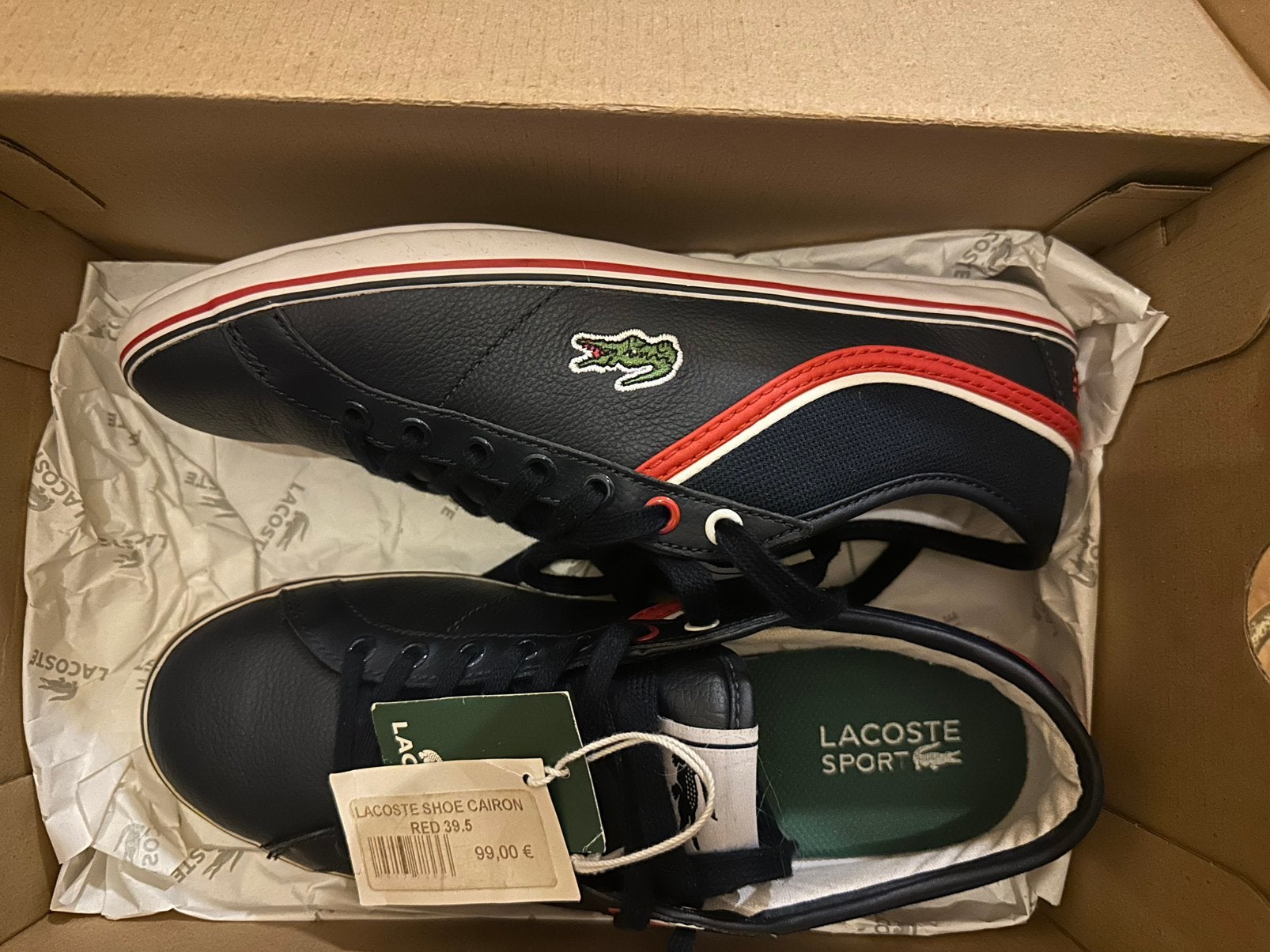 Lacoste bleu marine neuves – Taille 39,5, Vêtements | Hommes, Enlèvement ou Envoi, Neuf, Autres couleurs, Baskets