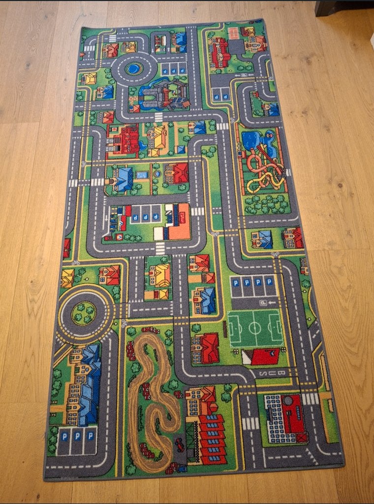 Grand tapis de jeu circuit pour petites voitures - 95 x 200, Enlèvement, Comme neuf