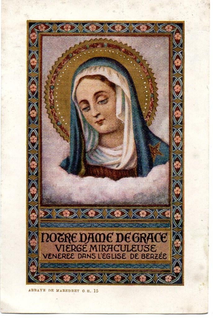 devotieprentje image pieuse Berzée Walcourt, Ophalen of Verzenden, Gebruikt, Kaart of Prent, Christendom | Katholiek