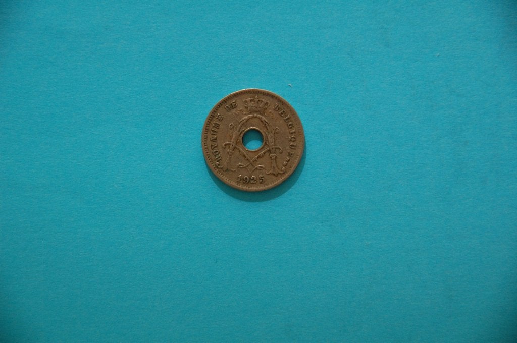 5 Centiemen 1925 , VARIANT Dubbele 5 , zuidwest, Verzenden, Losse munt