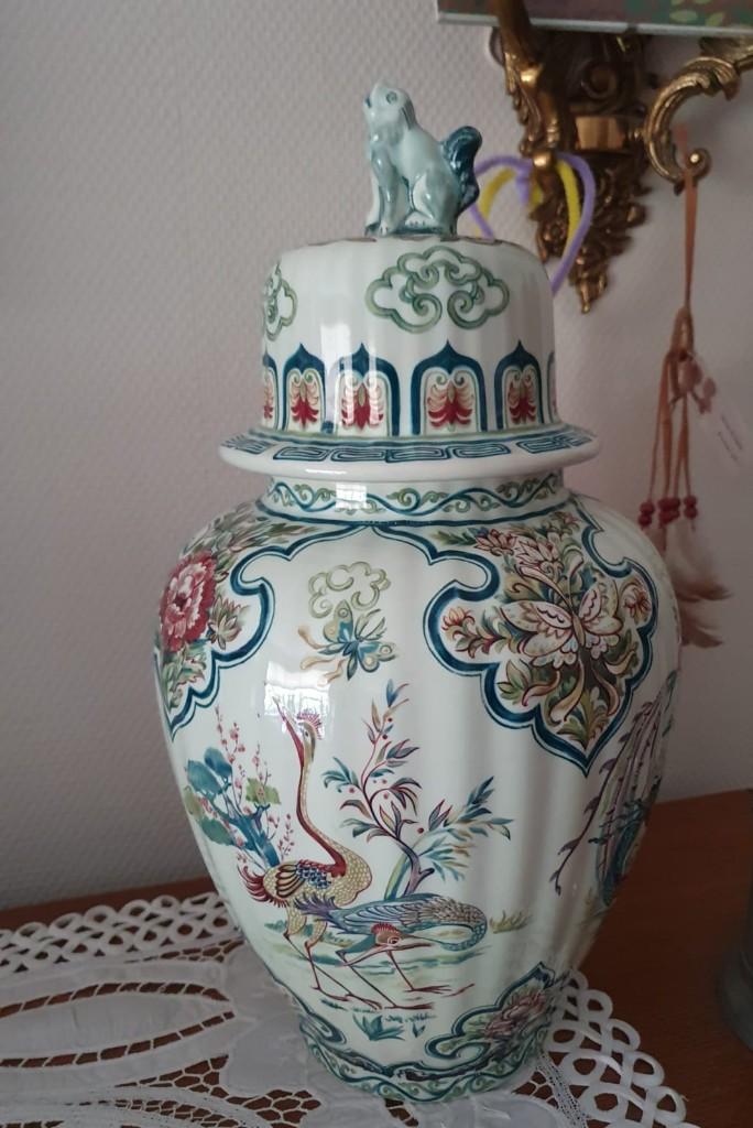 Vintage XL gemberpot van Boch, Antiek en Kunst, Ophalen