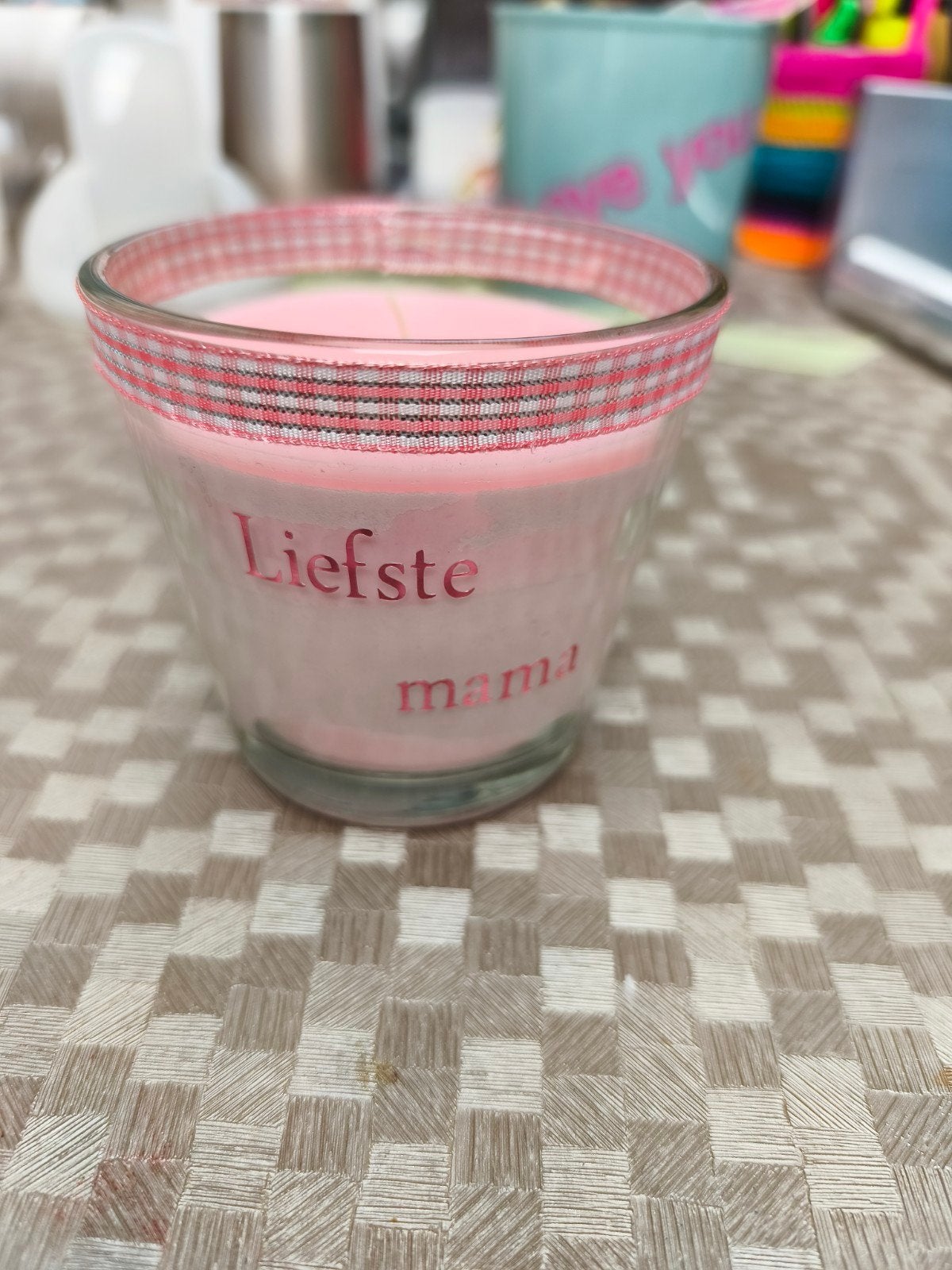 Bougie parfumée avec texte, Enlèvement ou Envoi