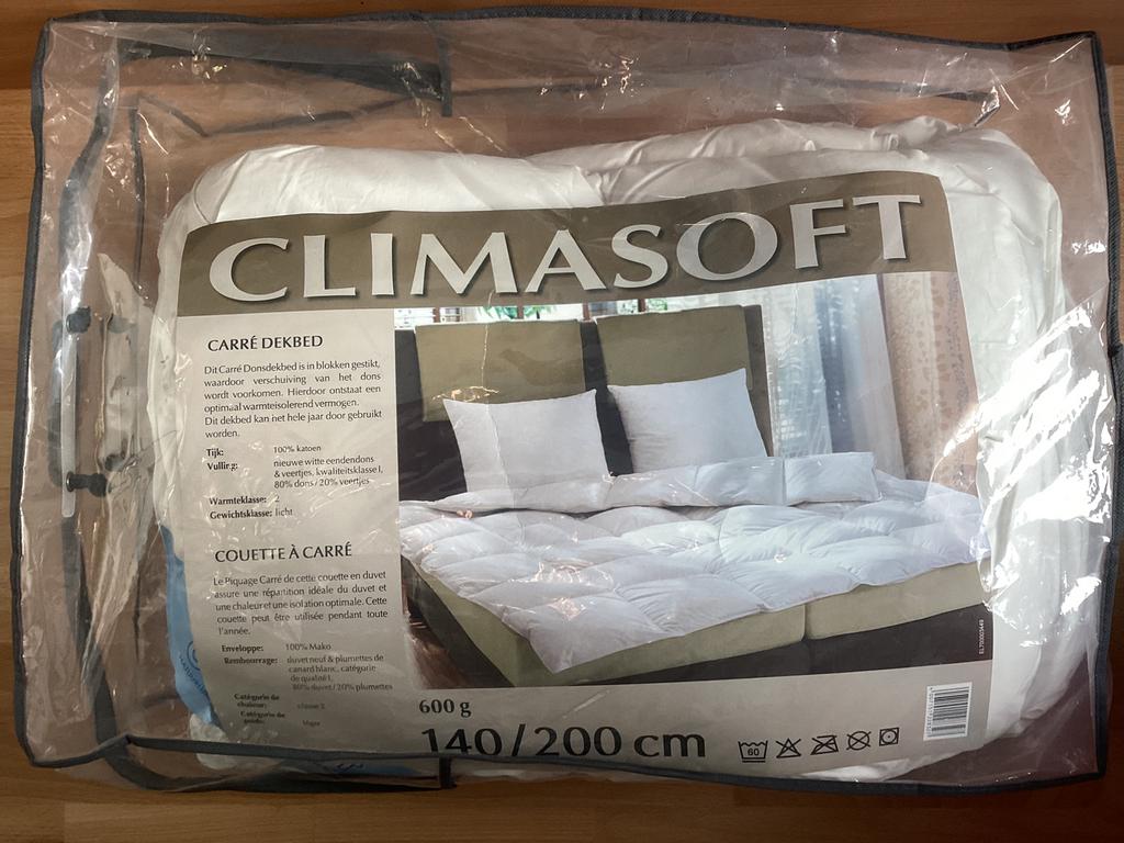 Climasoft carré dekbed - Nieuw, Eenpersoons, Wit, Nieuw, Ophalen of Verzenden