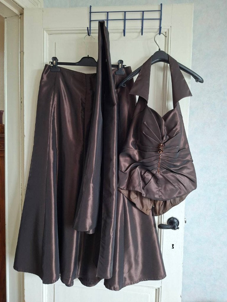 Ensemble de soirée - Taille 42, Ophalen, Bruin, Créatif Paris, Maat 42/44 (L)