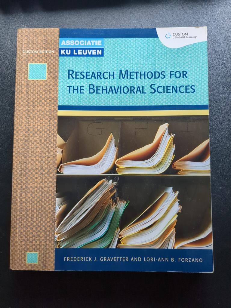 Research Methods for the Behavioral Sciences, Ophalen of Verzenden, Zo goed als nieuw, Frederick J. Gravetter; Lori-Ann B. Forzano
