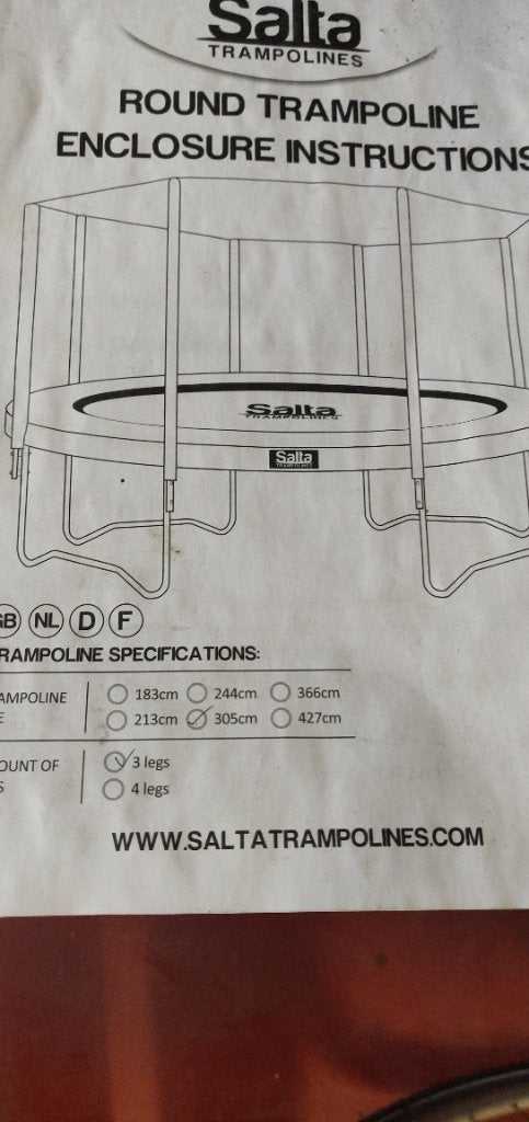 Salta trampoline, Ophalen, Zo goed als nieuw