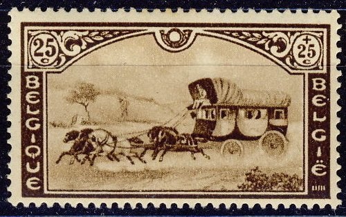 Belge 1935 - n 408 *, Envoi, Trace d'autocollant