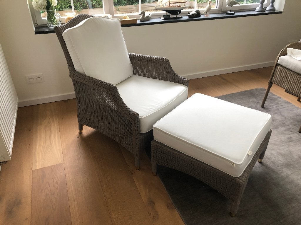 Fauteuil "Vincent Sheppard" et son repose-pieds, Enlèvement, Comme neuf