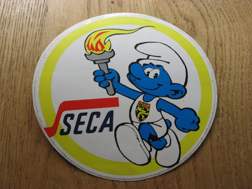 Smurfen Seca 12 cm Sticker, Verzamelen, Ophalen of Verzenden, Nieuw, Strip of Tekenfilm