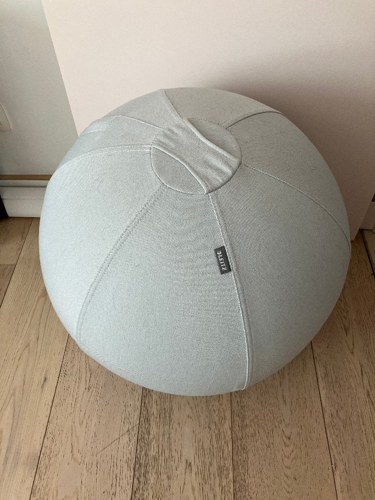 Ballon de siège Leitz avec design antiroulis 55 cm, Enlèvement, Comme neuf, Gris, Chaise boule