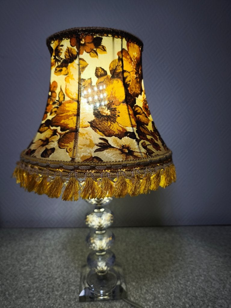 Vintage accentlamp, Huis en Inrichting, Gebruikt, Ophalen of Verzenden, Schemerlamp, Glas
