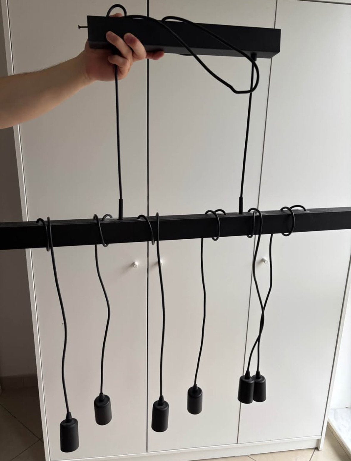 Lustre suspendu noir, Maison & Meubles, Lampes | Lustres, Enlèvement, Comme neuf