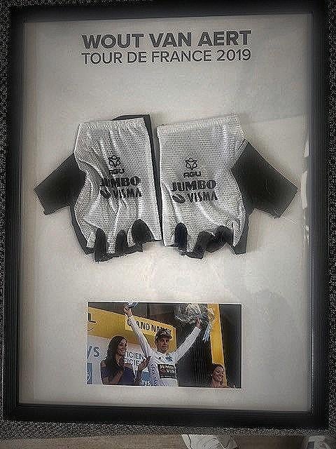 Tour De France - Wout Van Aert 2019 - witte handschoenen, Ophalen of Verzenden, Nieuw, Kleding