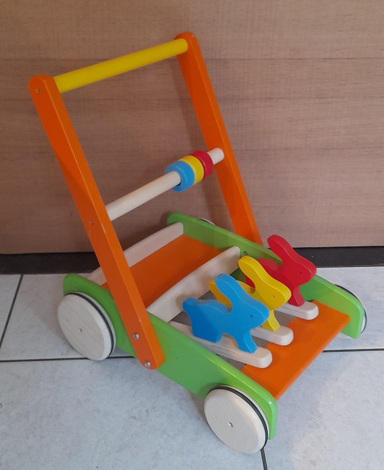 Houten loopwagentje, Enlèvement, Comme neuf, Jouet à Pousser ou Tirer