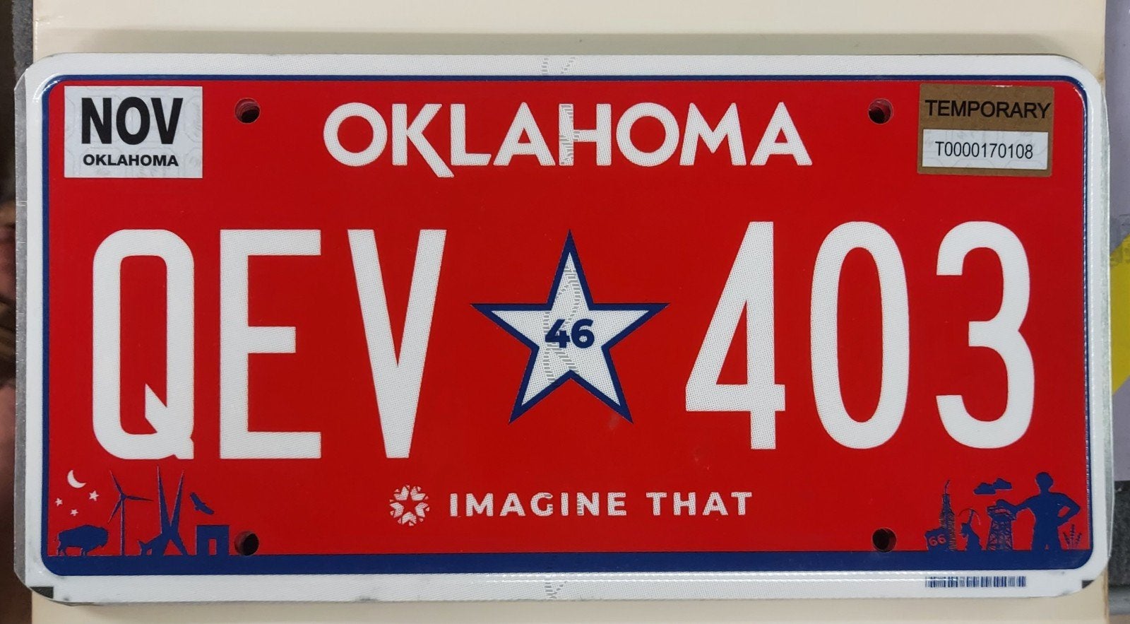 veritable plaque d'oklahoma, Collections, Enlèvement ou Envoi