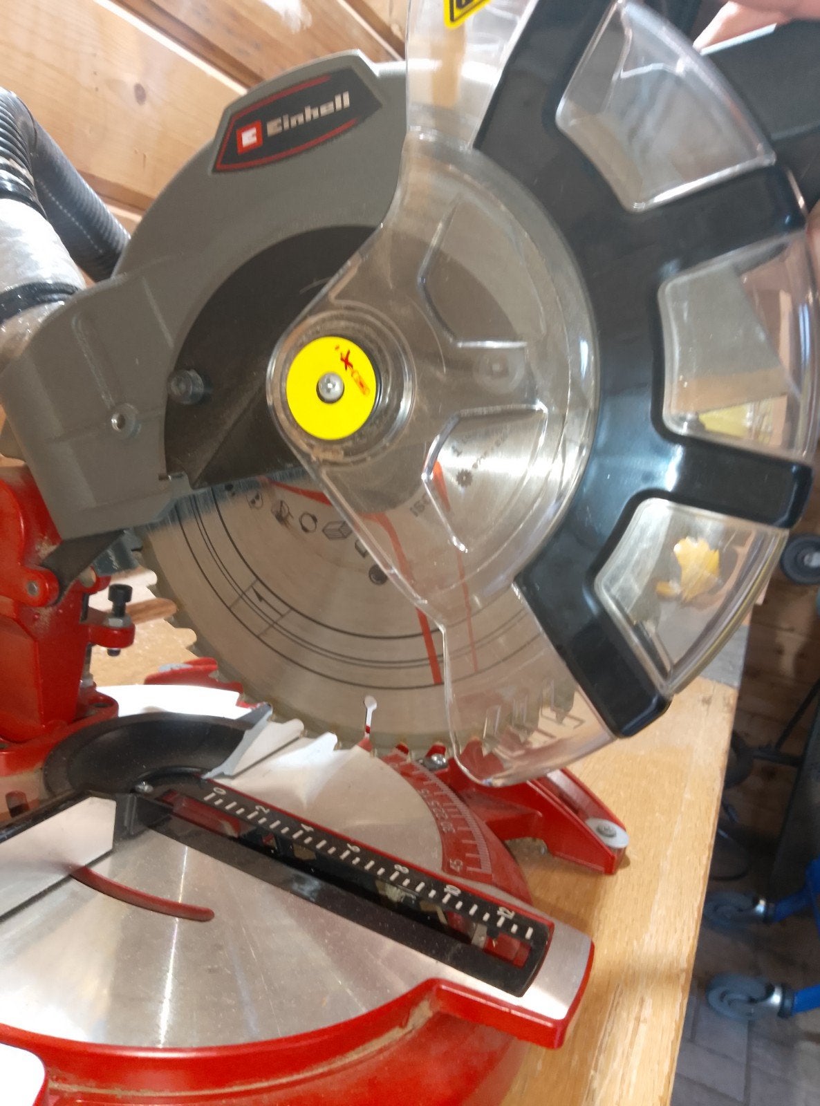 Einhell afkortzaag  zeer goed nieuwstaat, Doe-het-zelf en Bouw, Ophalen, 70 mm of meer, Einhell, Zo goed als nieuw