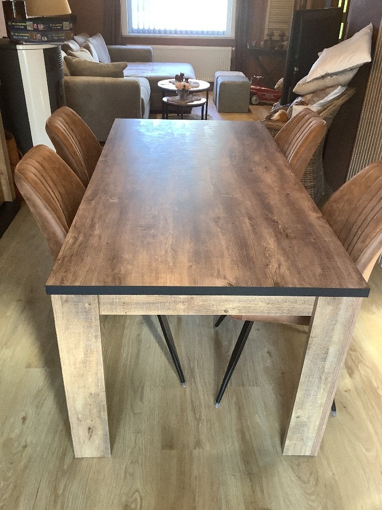 Prachtige eettafel met 4 stoelen, Enlèvement, Comme neuf