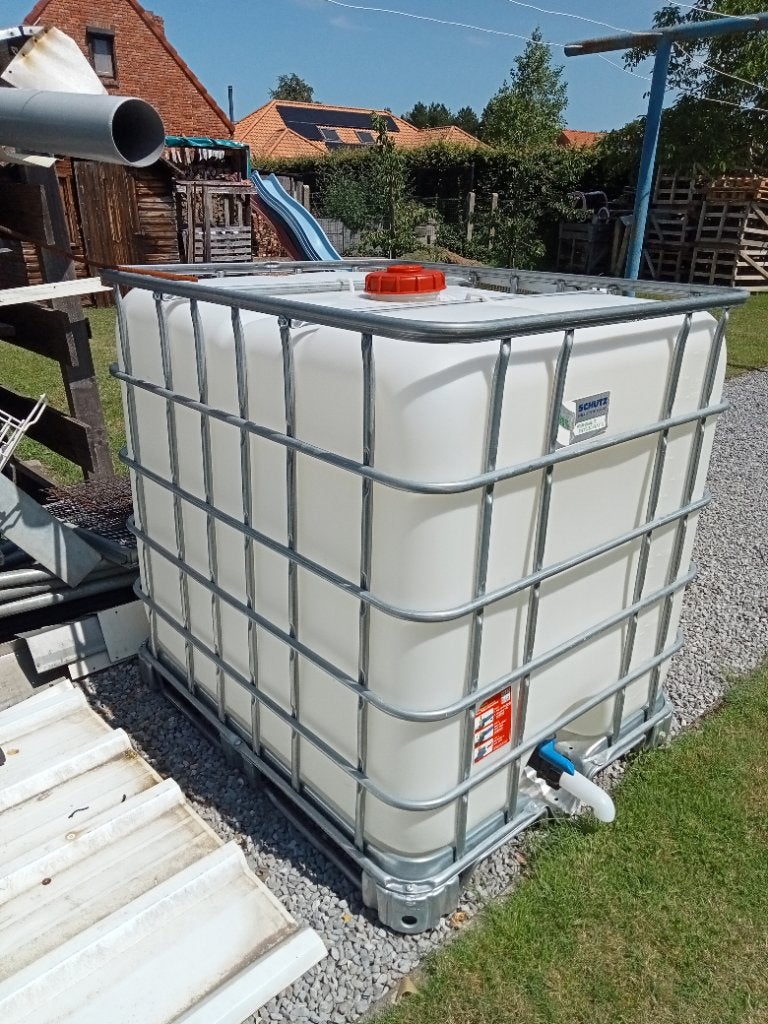 IBC container, IBC vat, Tuin en Terras, Regentonnen, Zo goed als nieuw, Kunststof, Ophalen