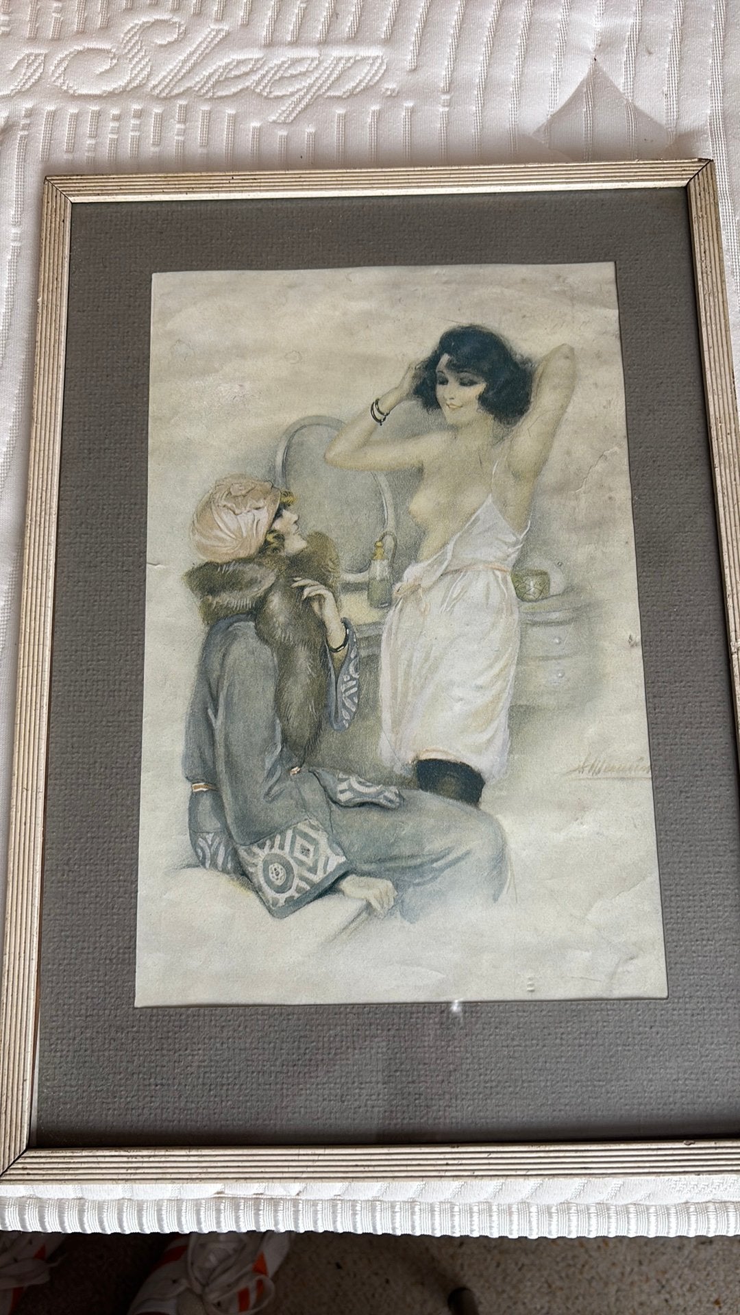 Art Deco Maurice millière, Antiquités & Art, Art | Dessins & Photographie, Enlèvement, Signé