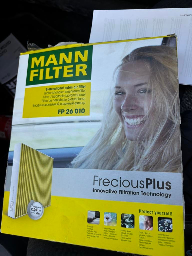 Filtre habitacle MANN-FILTER FP 26 010 FreciousPlus, Autos : Pièces & Accessoires, Enlèvement