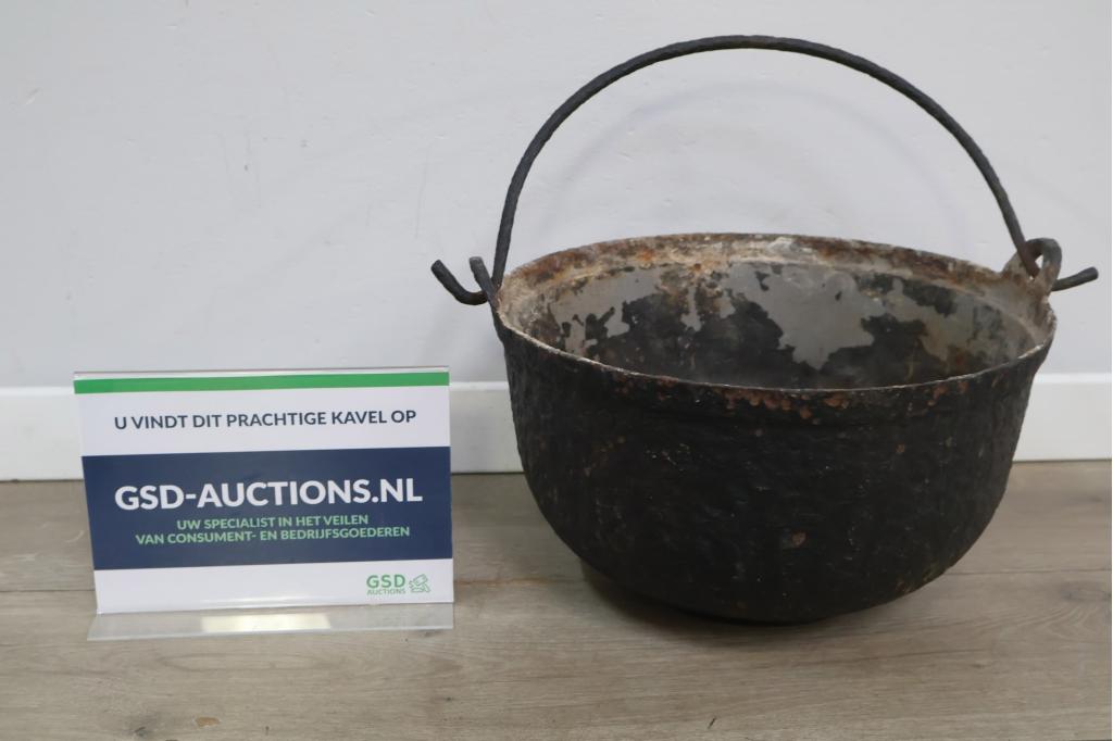 Antiek Gietijzeren Kookpot
