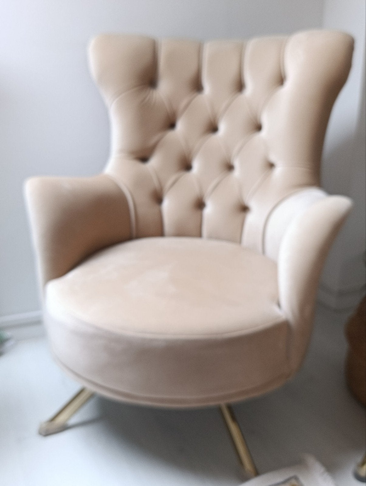 Fauteuil couleur dorée, Maison & Meubles, Enlèvement