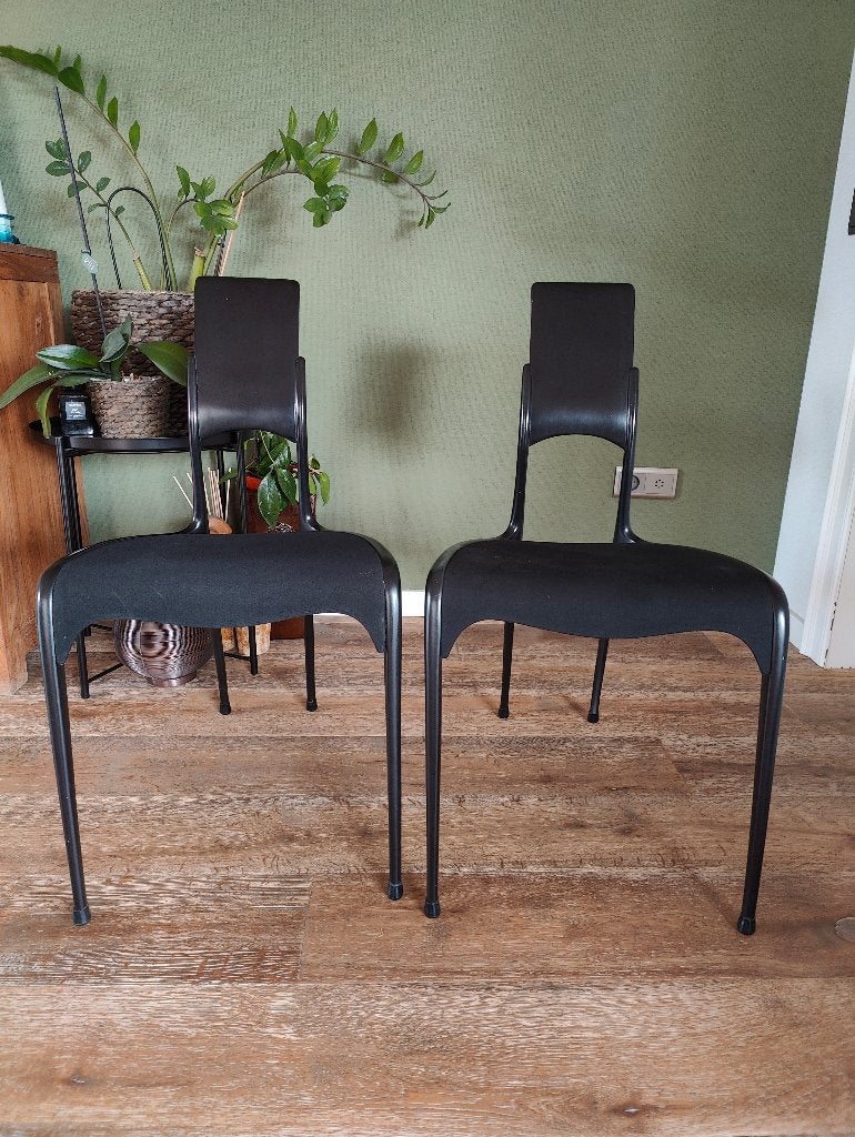 2 koolstofvezel design stoelen C06 - Pol Quadens, Ophalen, Gebruikt