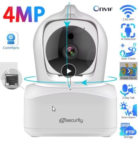 HICAM super ip camera 4 mp ! indoor, TV, Hi-fi & Vidéo, Caméras de surveillance, Enlèvement ou Envoi, Comme neuf, Caméra d'intérieur
